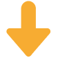 Arrow bottom Icon, orange, png